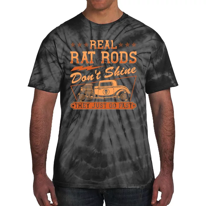 Hot Rod Rusty Car Dont Shine Vintage Rat Rod Tie-Dye T-Shirt