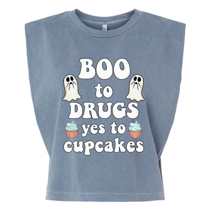 Halloween Red Ribbon Week Say BOO To Say Yes To Cupcakes Garment-Dyed Women's Muscle Tee