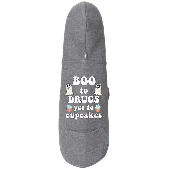 Halloween Red Ribbon Week Say BOO To Say Yes To Cupcakes Doggie 3-End Fleece Hoodie