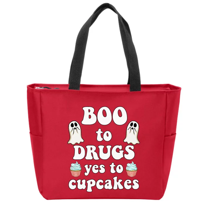 Halloween Red Ribbon Week Say BOO To Say Yes To Cupcakes Zip Tote Bag