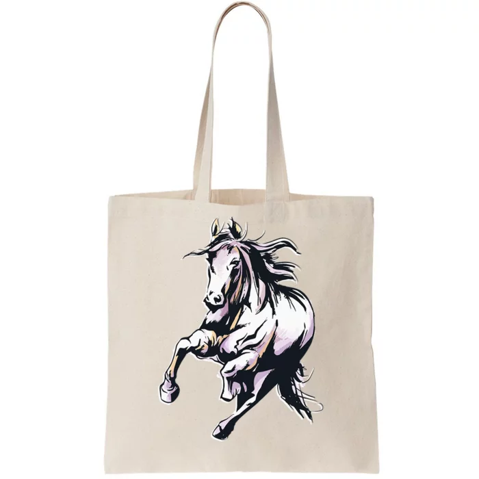 Horse Running Smiling Loving Tote Bag