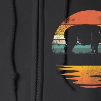 Hippo Retro Sunset Hippo Lover Full Zip Hoodie