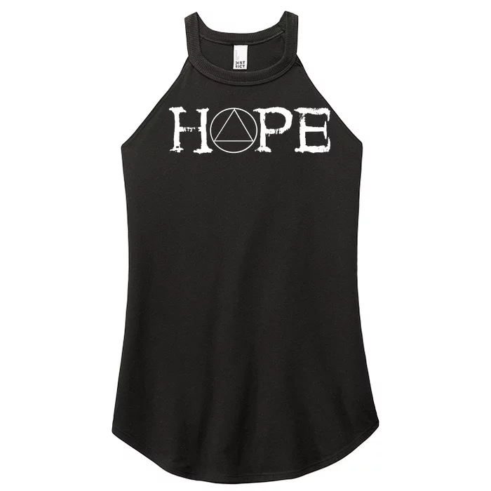 Hope Recover Sobriety Recovery Alcoholic Sober Women’s Perfect Tri Rocker Tank