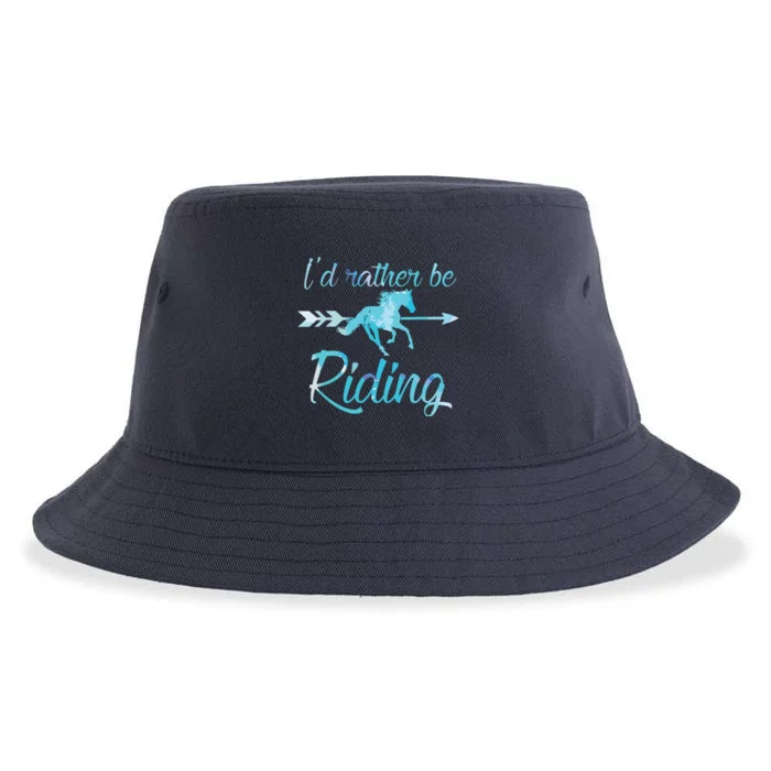 Horse Rider Shirts Girl ID RATHER BE RIDING Horses Sustainable Bucket Hat