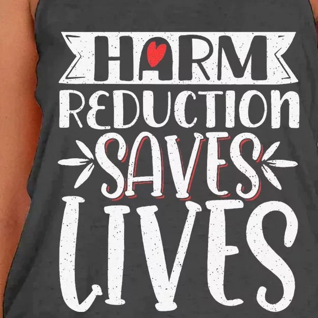 Harm Reduction Saves Lives Women's Knotted Racerback Tank