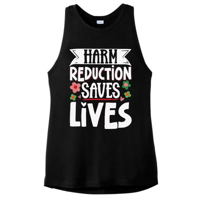 Harm Reduction Saves Lives Ladies Tri-Blend Wicking Tank