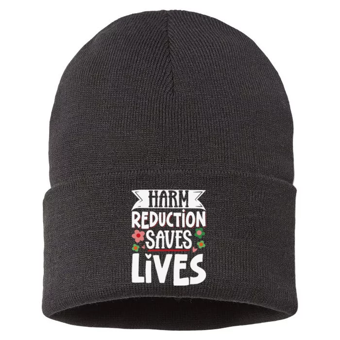 Harm Reduction Saves Lives Sustainable Knit Beanie