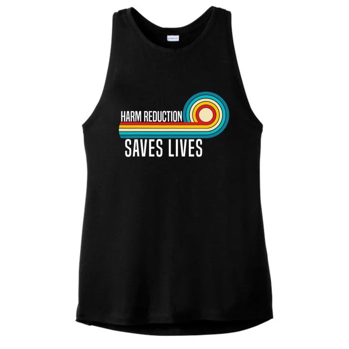 Harm Reduction Saves Lives Inspirational Sayings Ladies Tri-Blend Wicking Tank