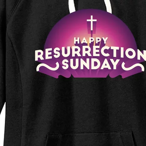 Happy Resurrection Sunday Cross Women's Fleece Hoodie