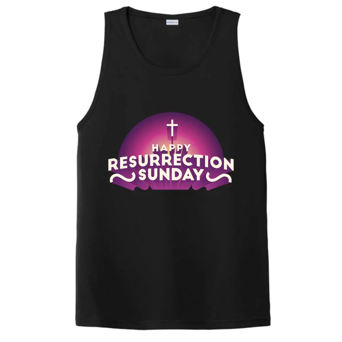 Happy Resurrection Sunday Cross Performance Tank