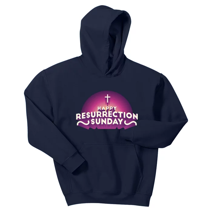 Happy Resurrection Sunday Cross Kids Hoodie