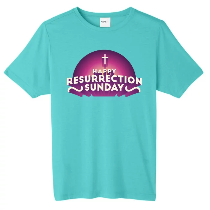 Happy Resurrection Sunday Cross ChromaSoft Performance T-Shirt