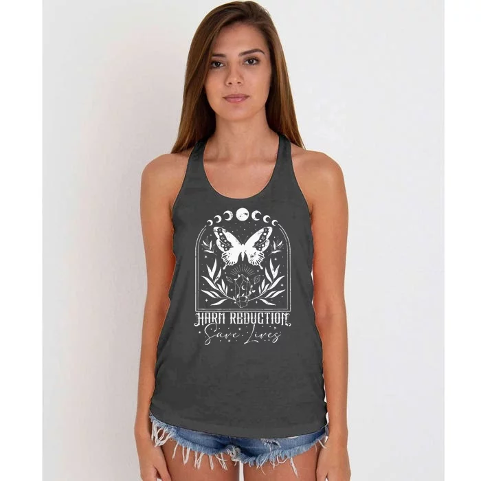 Harm Reduction Save Lives Prevent Women's Knotted Racerback Tank