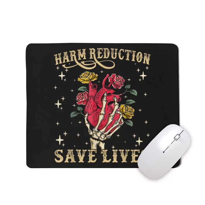 Harm Reduction Save Lives Skeleton Mousepad