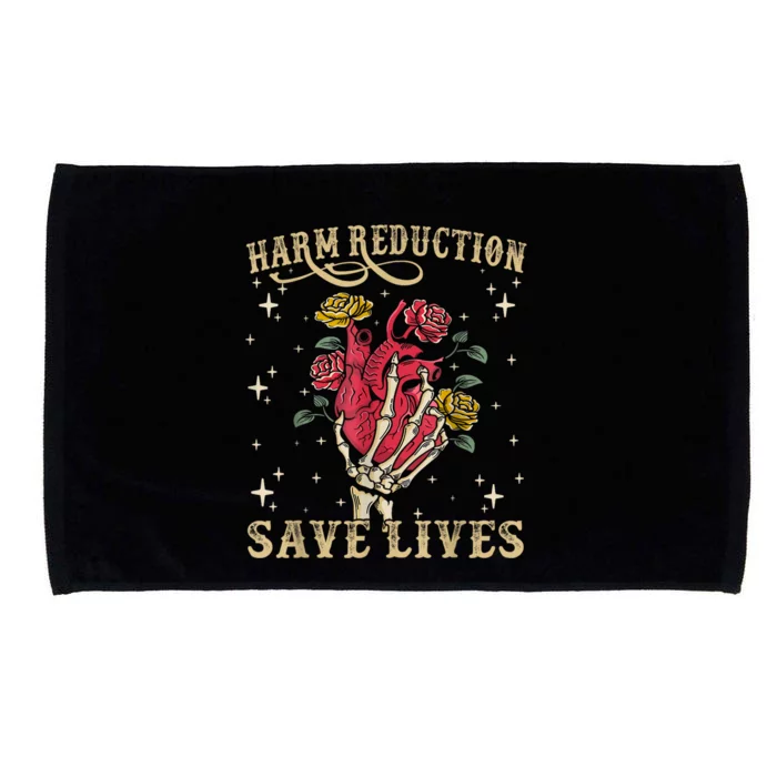 Harm Reduction Save Lives Skeleton Microfiber Hand Towel