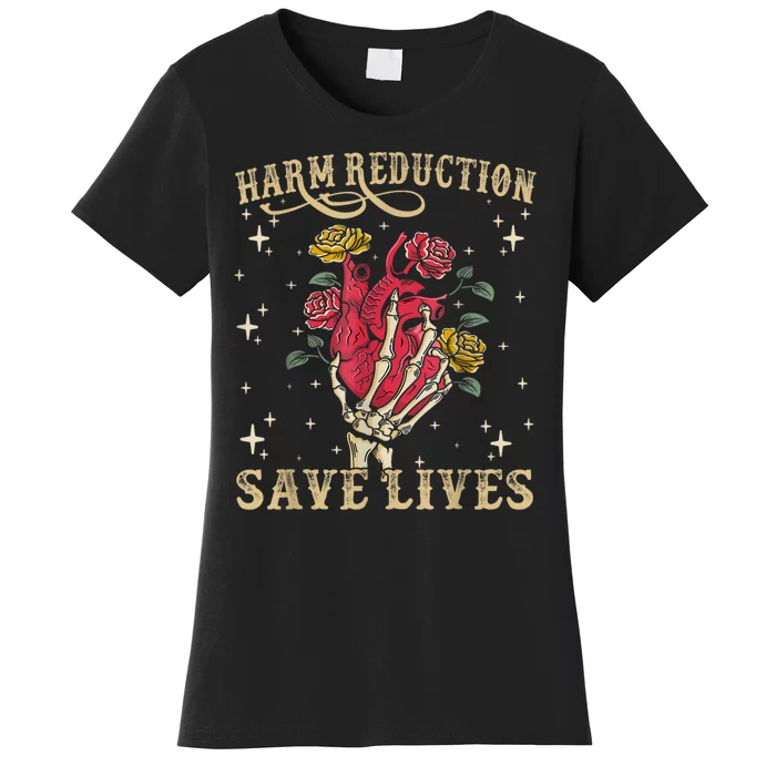 Harm Reduction Save Lives Skeleton Women's T-Shirt