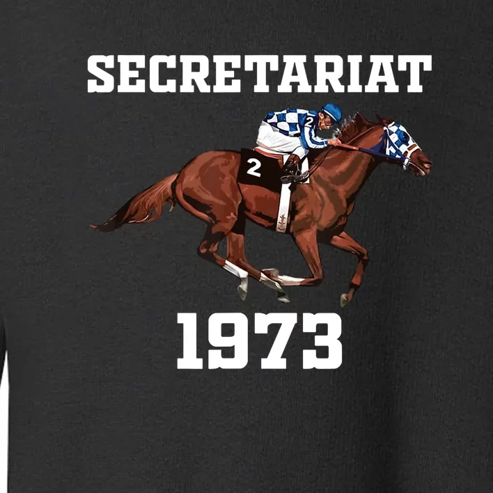 Horse Racing Secretariat 1973 Retro Toddler Sweatshirt