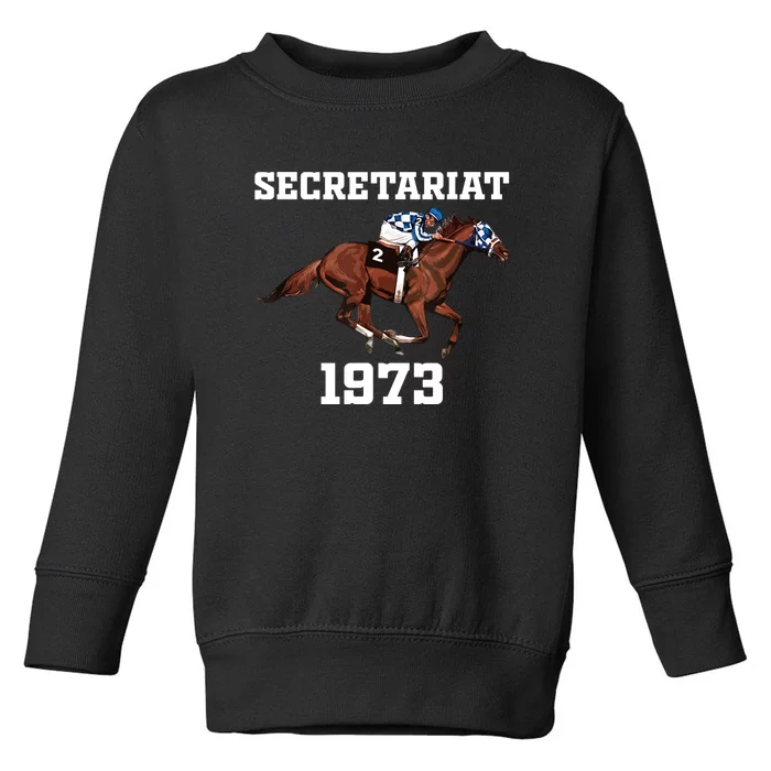 Horse Racing Secretariat 1973 Retro Toddler Sweatshirt