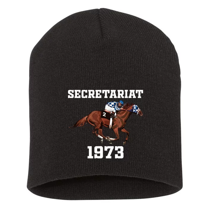 Horse Racing Secretariat 1973 Retro Short Acrylic Beanie