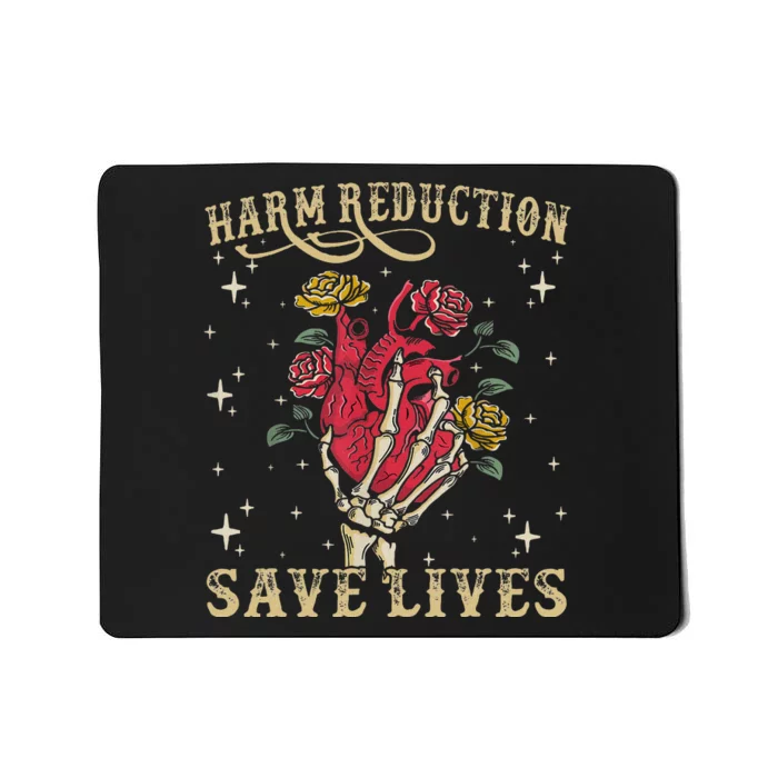 Harm Reduction Save Lives Skeleton Mousepad