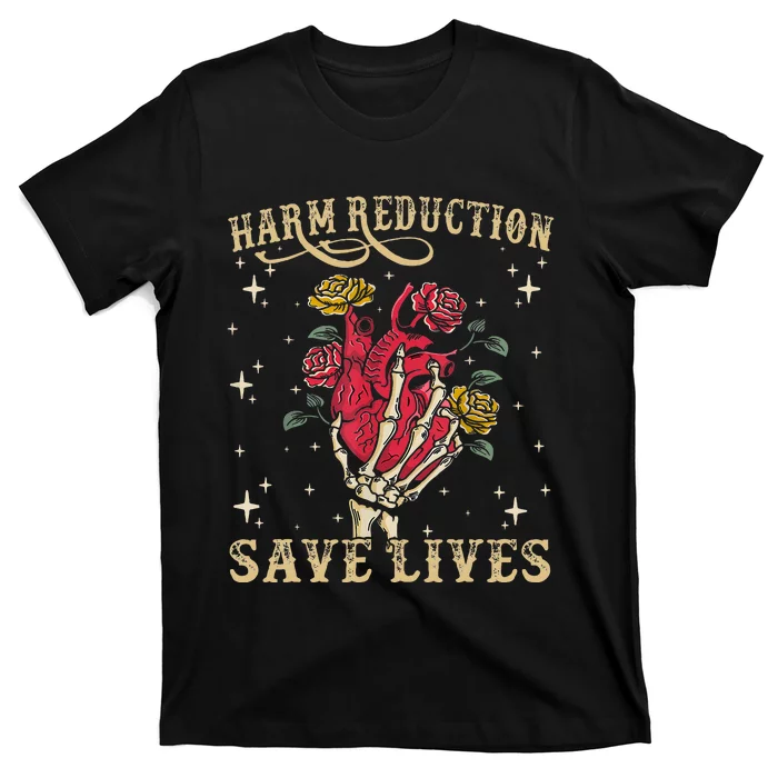 Harm Reduction Save Lives Skeleton T-Shirt