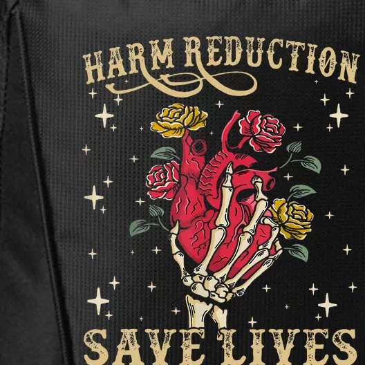 Harm Reduction Save Lives Skeleton City Backpack