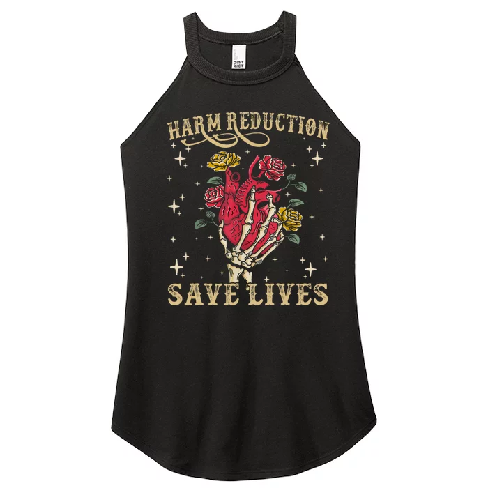 Harm Reduction Save Lives Skeleton Women’s Perfect Tri Rocker Tank