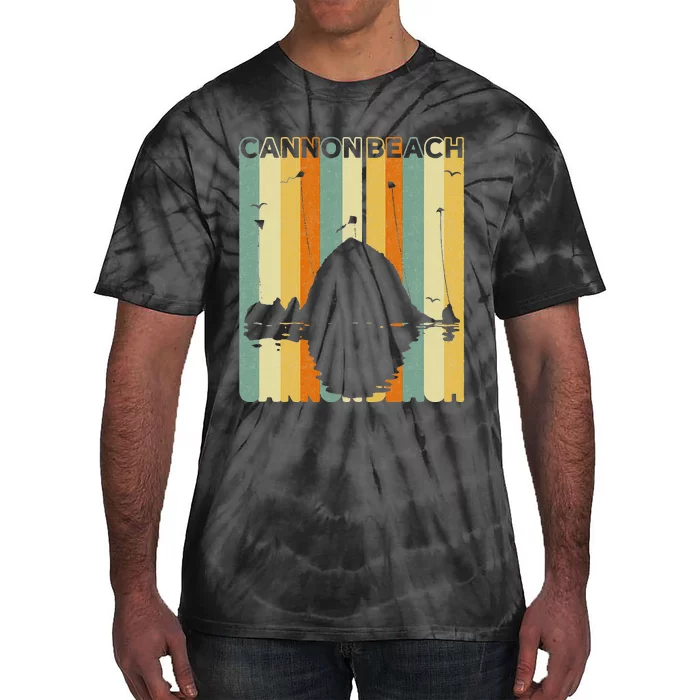 Haystack Rock Souvenir Cannon Beach Tie-Dye T-Shirt