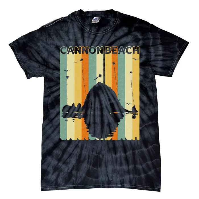 Haystack Rock Souvenir Cannon Beach Tie-Dye T-Shirt