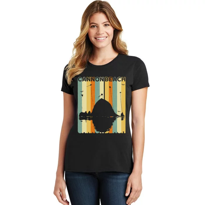 Haystack Rock Souvenir Cannon Beach Women's T-Shirt