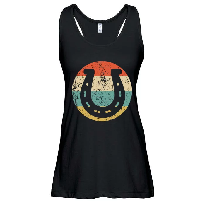 Horseshoe Retro Style Lucky Pullover Ladies Essential Flowy Tank