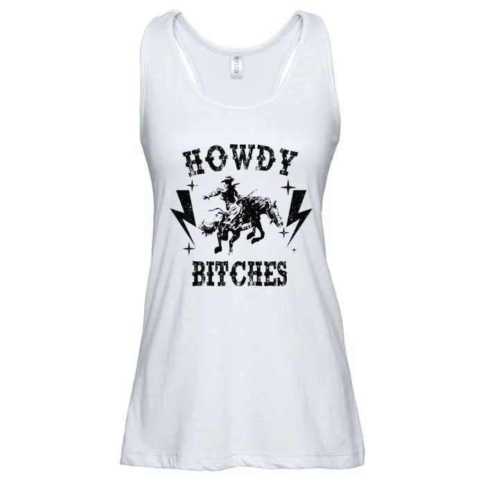 Howdy Rodeo 's Western Country Nashville Cow Ladies Essential Flowy Tank