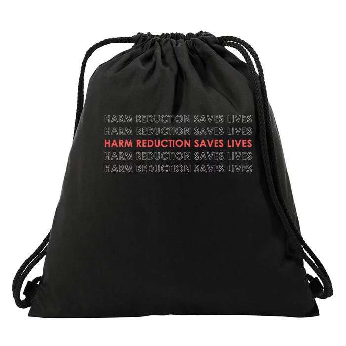 Harm Reduction Saves Lives Drawstring Bag