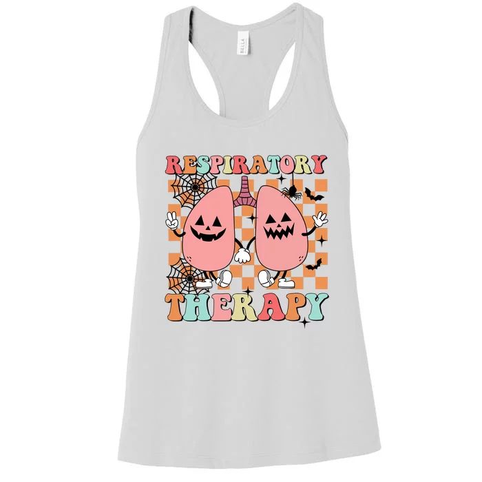 Halloween Respiratory Therapist Women's Racerback Tank