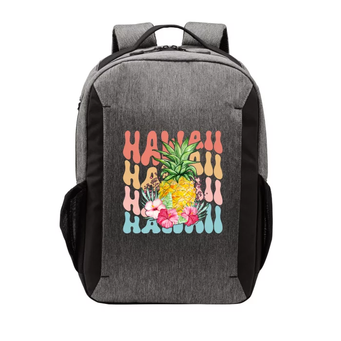 Hawaii Retro Tropical Pineapple Floral Vector Backpack