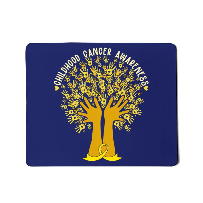 Handprint Ribbon Tree Childhood Cancer Awareness Mousepad