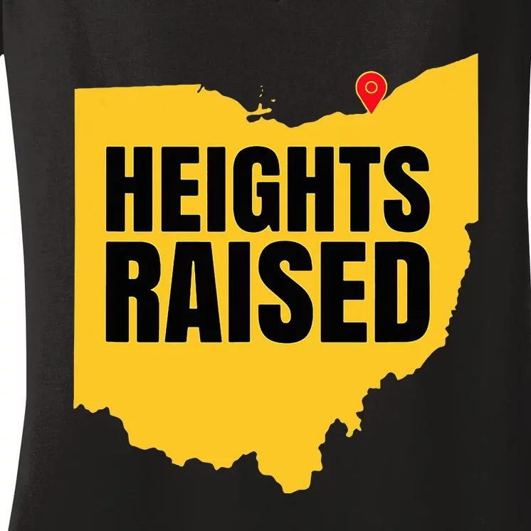 Heights Raised The Cleveland Heights Women's V-Neck T-Shirt