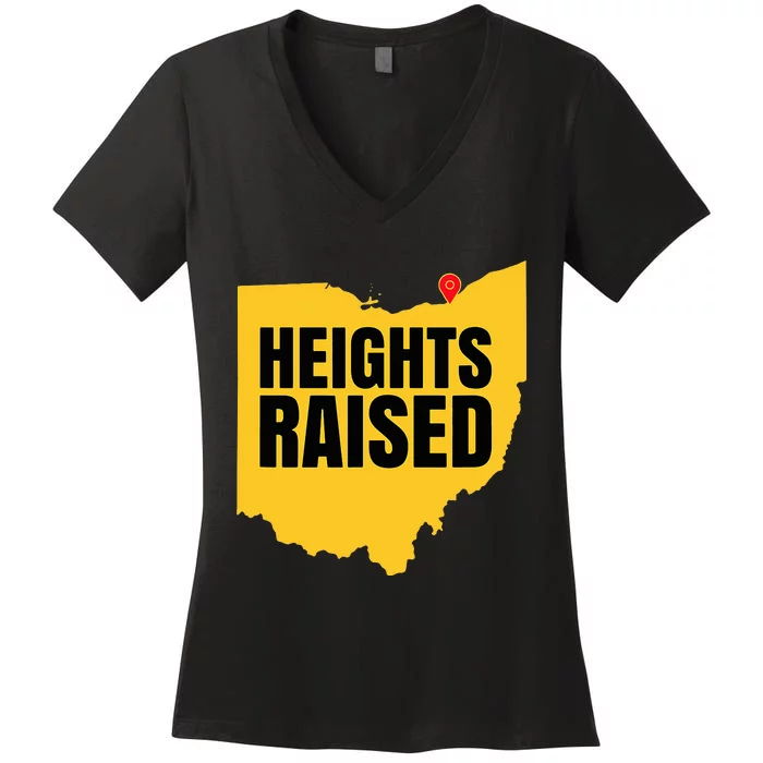 Heights Raised The Cleveland Heights Women's V-Neck T-Shirt