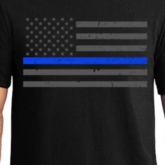 Honor Respect Thin Blue Line Flag Gift Police Gift Pajama Set