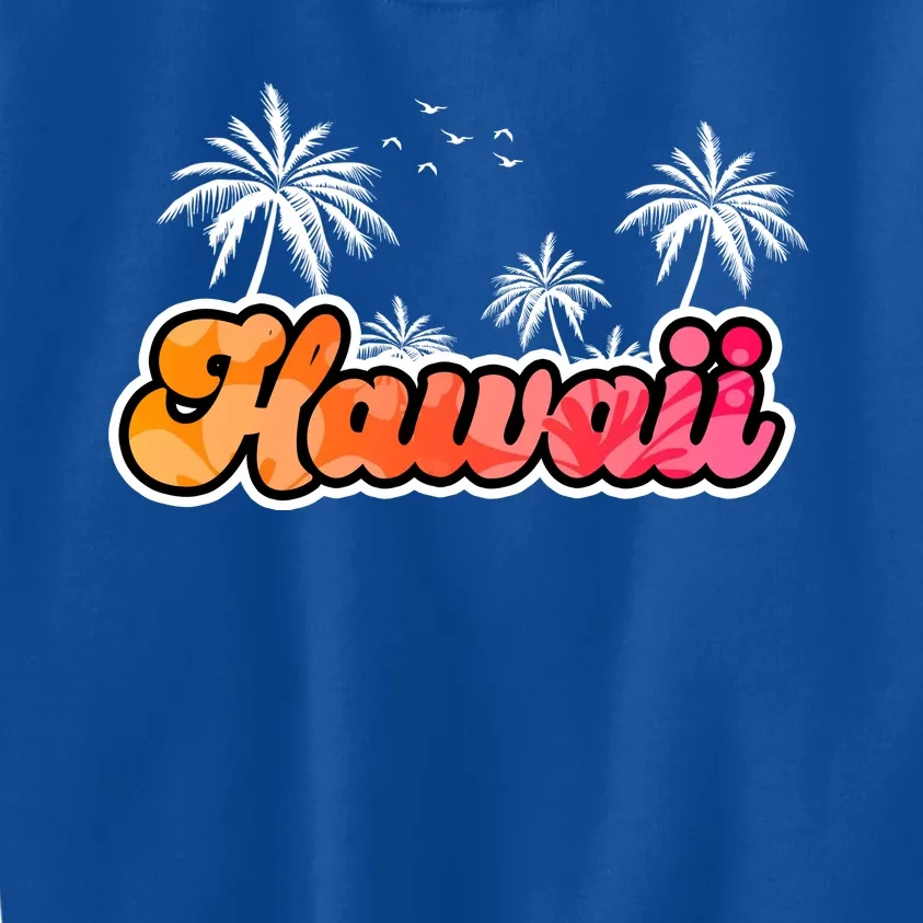 Hawaii Retro Tropical Kids Sweatshirt