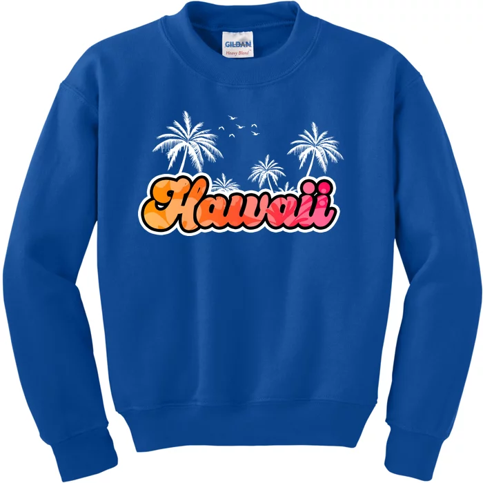 Hawaii Retro Tropical Kids Sweatshirt