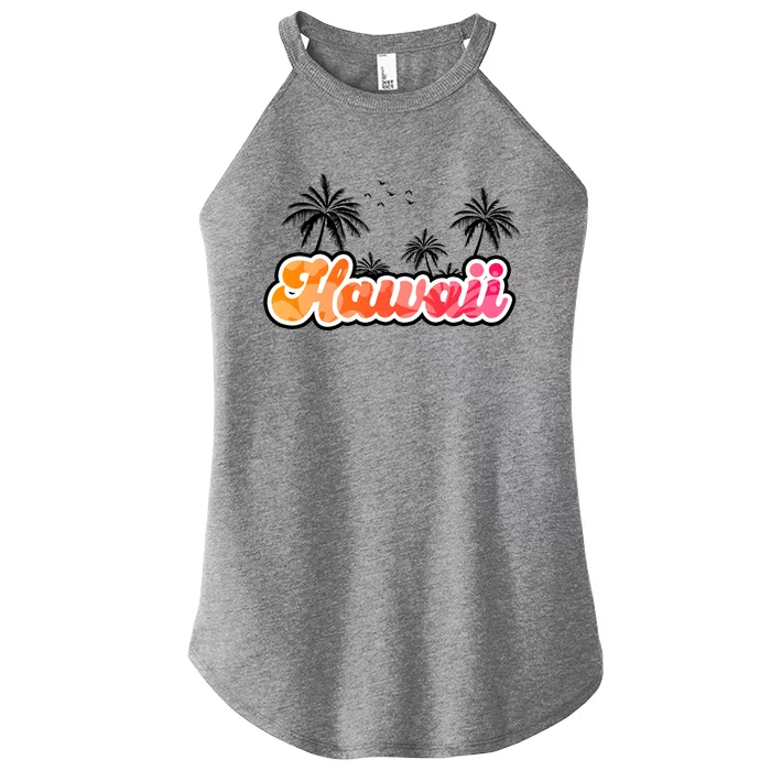 Hawaii Retro Tropical Women’s Perfect Tri Rocker Tank