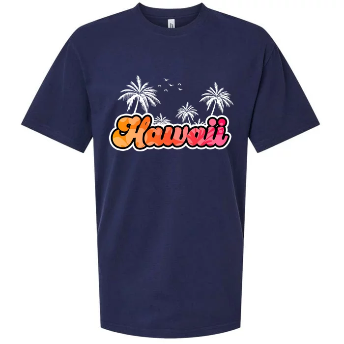 Hawaii Retro Tropical Sueded Cloud Jersey T-Shirt