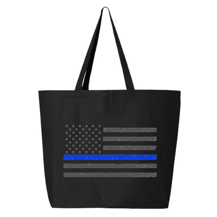 Honor Respect Thin Blue Line Flag Hoodie Police Gift 25L Jumbo Tote