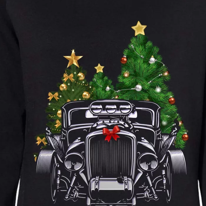 Hot Rod Ugly Christmas Classic American Car Lover Gift Womens California Wash Sweatshirt