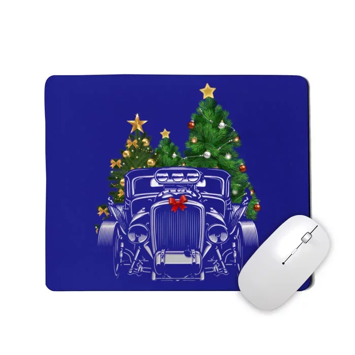 Hot Rod Ugly Christmas Classic American Car Lover Gift Mousepad