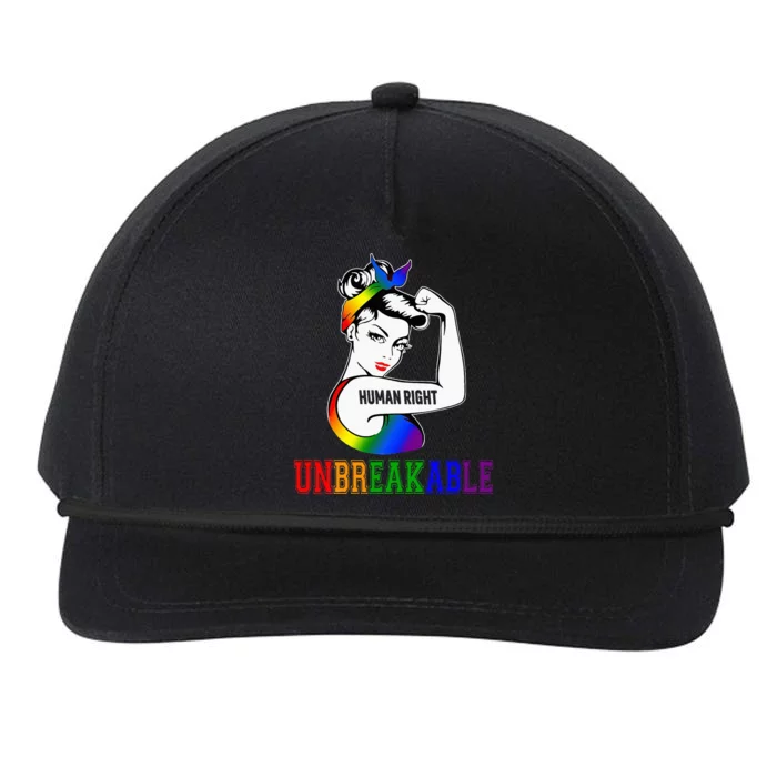 Human Right Unbreakable Lgbt Pride Month Snapback Five-Panel Rope Hat