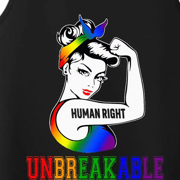 Human Right Unbreakable Lgbt Pride Month Performance Tank