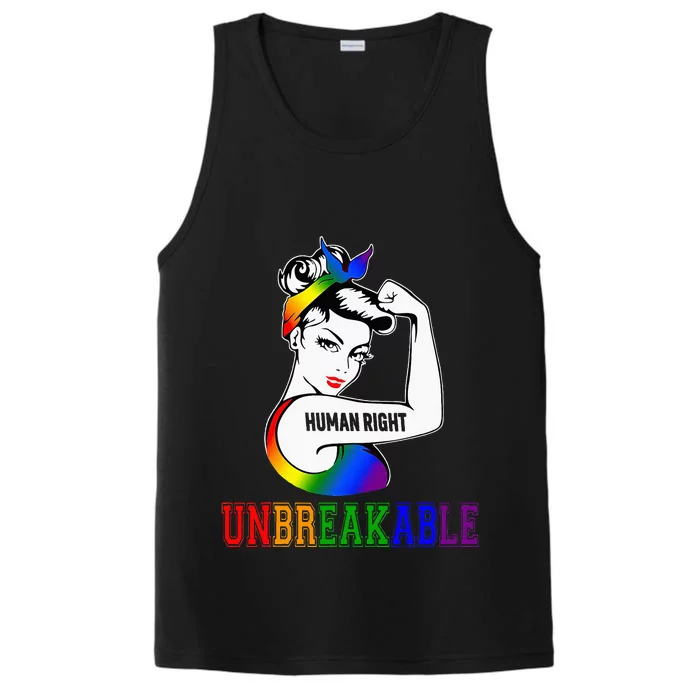 Human Right Unbreakable Lgbt Pride Month Performance Tank