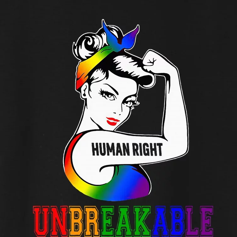 Human Right Unbreakable Lgbt Pride Month Women's Crop Top Tee